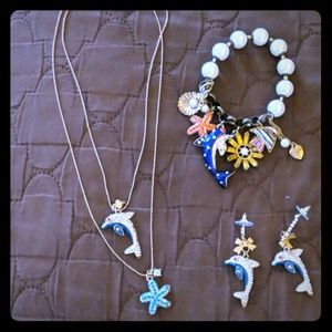 Betsey Johnson Dolphin Jewelry set